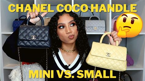 chanel coco mini vs small|chanel coco handle small.